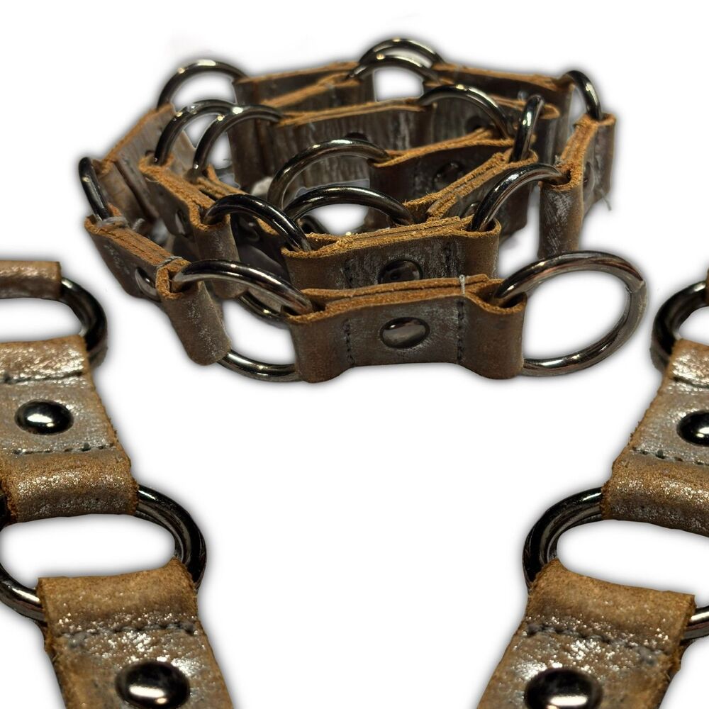 Aeropostale Y2K metallic silver belt